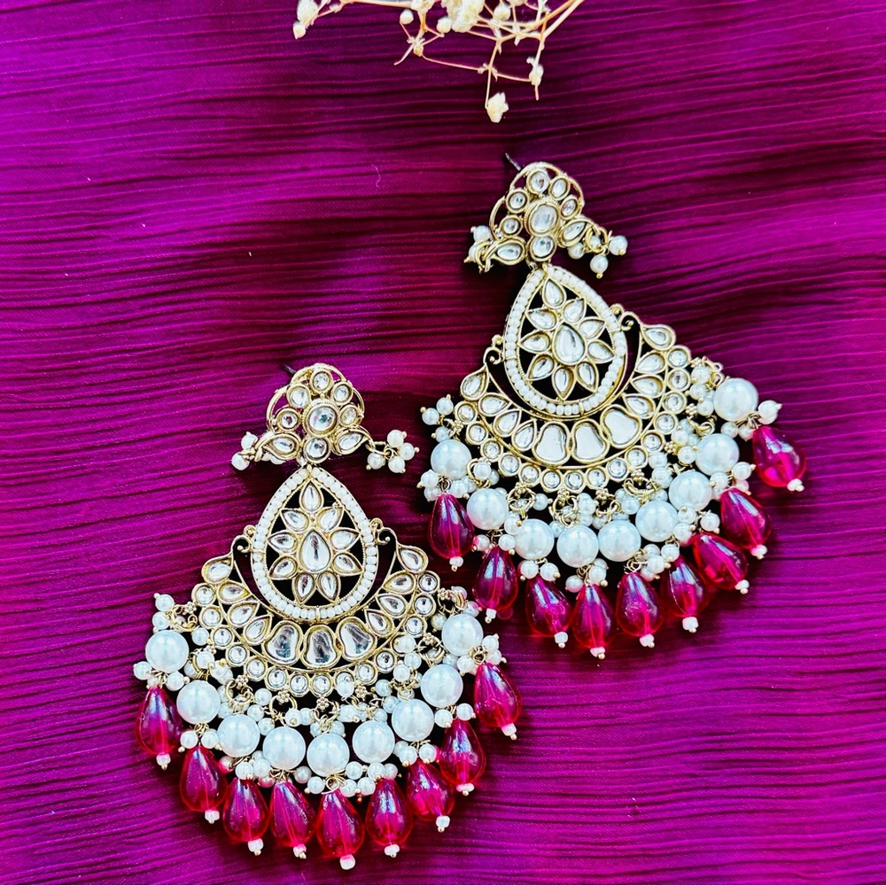 **EID SALE ACCEPTING ALL REASONABLE OFFERS ❗️Indian kundan Earrings - Picture 8 of 11